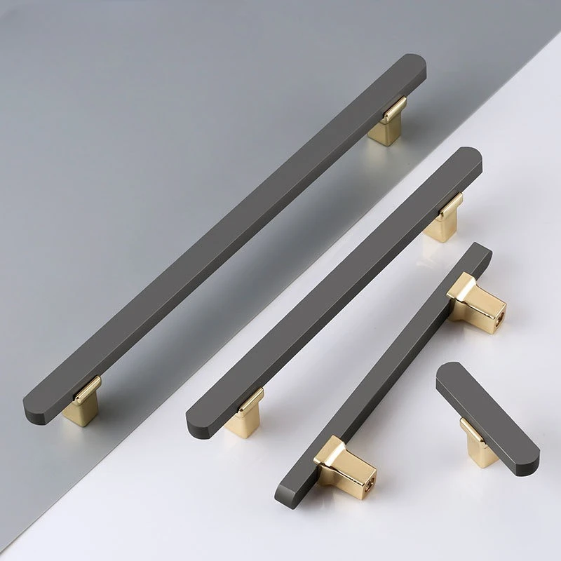 Modern wardrobe golden handle simple cabinet door handle cabinet drawer lengthened hardware handles