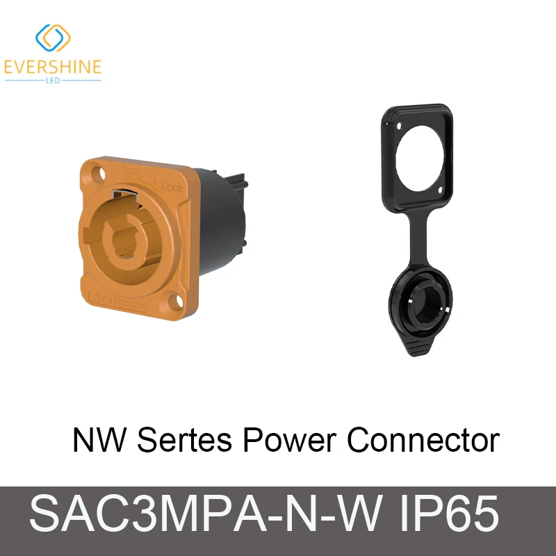 

2Pcs/lot Seetronic IP65 SAC3MPA-NW lockable power device AC socket connector high-current applications for LED display cabinet