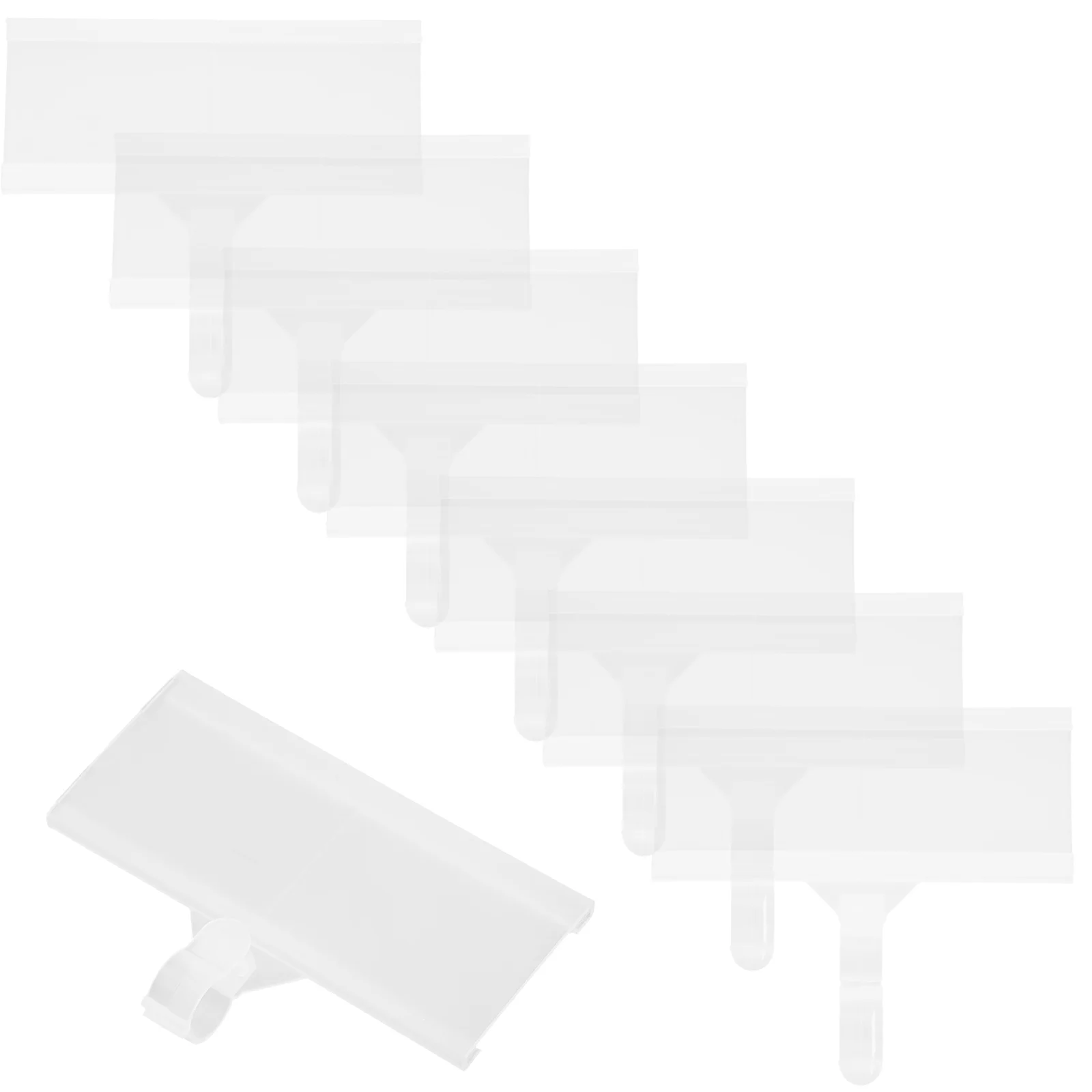 

20Pcs Price Label Holder Sturdy Plastic Clip on for Wire Shelves Storage Bins Retail Display Shelf Tags Organizer