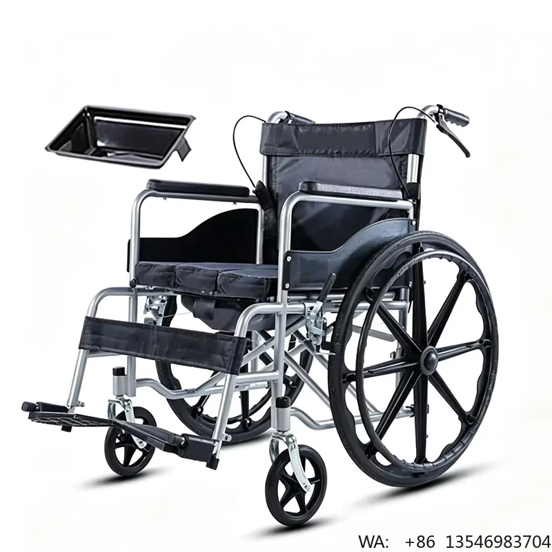 High Strength Lightweight Folding Manual Wheelchair with CE ISO Certification Durable Design 1 Year Warranty for Medical Use