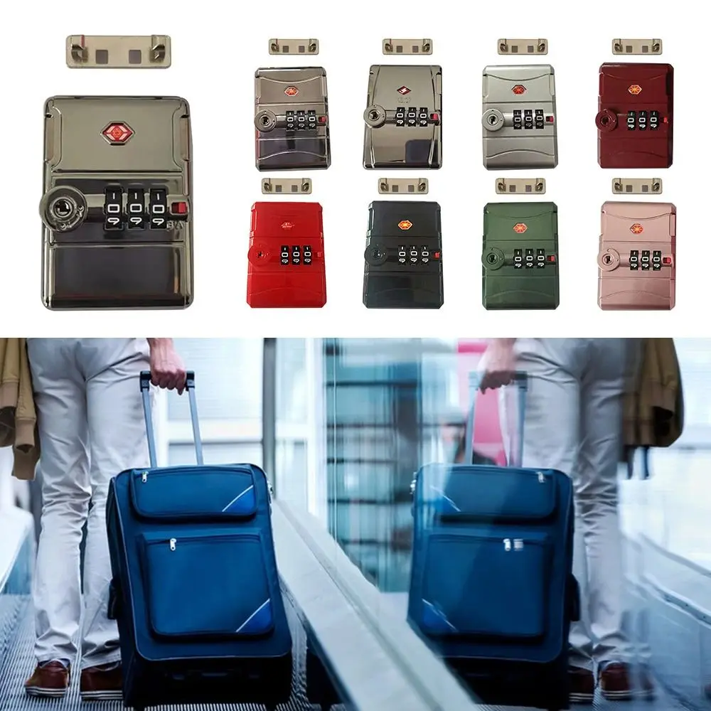 Portable TSA 3 Digit Combination Lock Lock Catch Padlock Customs Password Lock Security Tool Suitcase Luggage Coded Lock Travel
