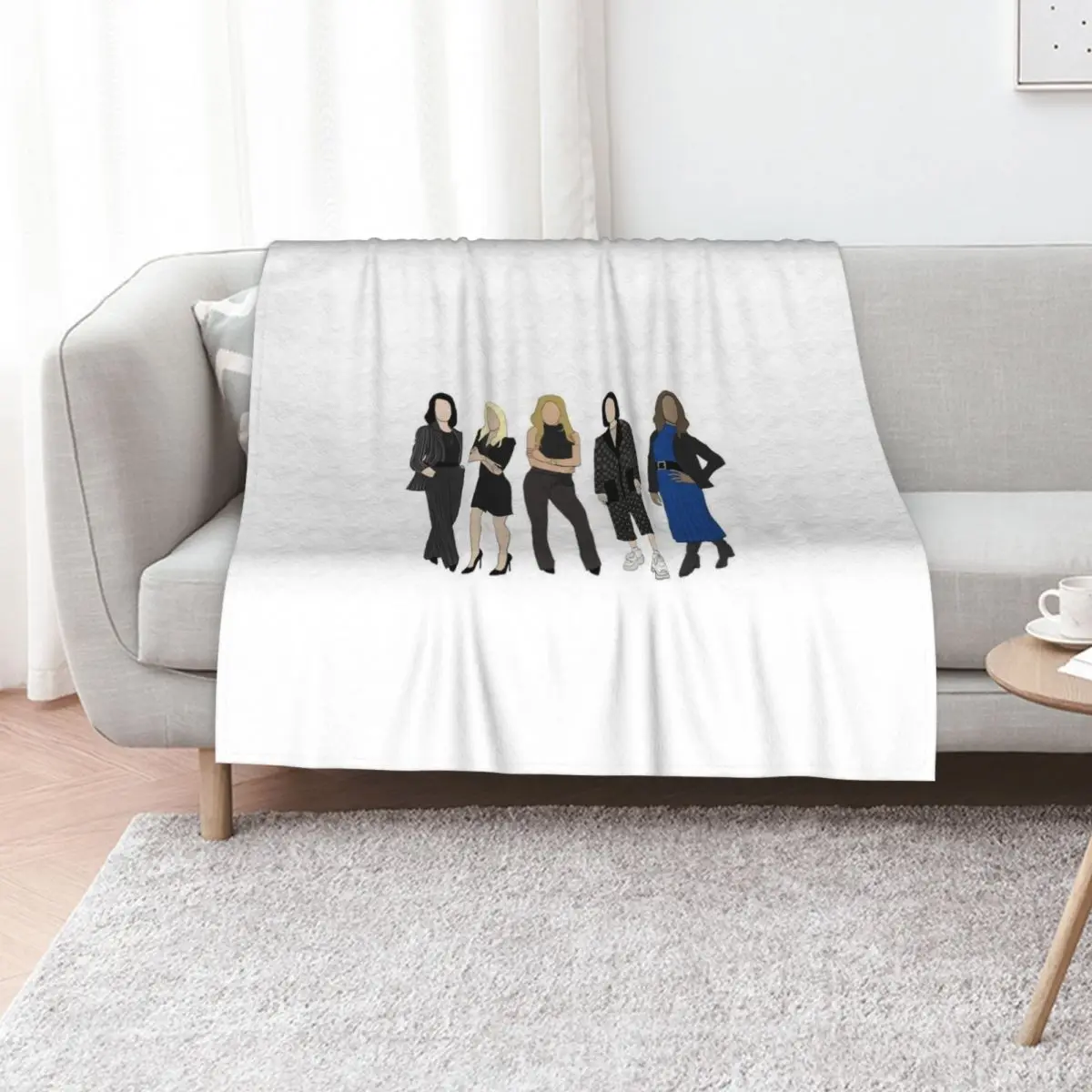 Women of The Morning Show Throw Blanket Vintage Thermals For Travel Cute Plaid Plaid on the sofa Decoratives Soft Beds Blankets