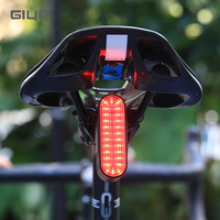 GIYO Bicycle Auto Brake Sensing Taillight IP66 Waterproof 800mAh Led Charging Rear Light Over 60° Wider Visibility Safety Lamp