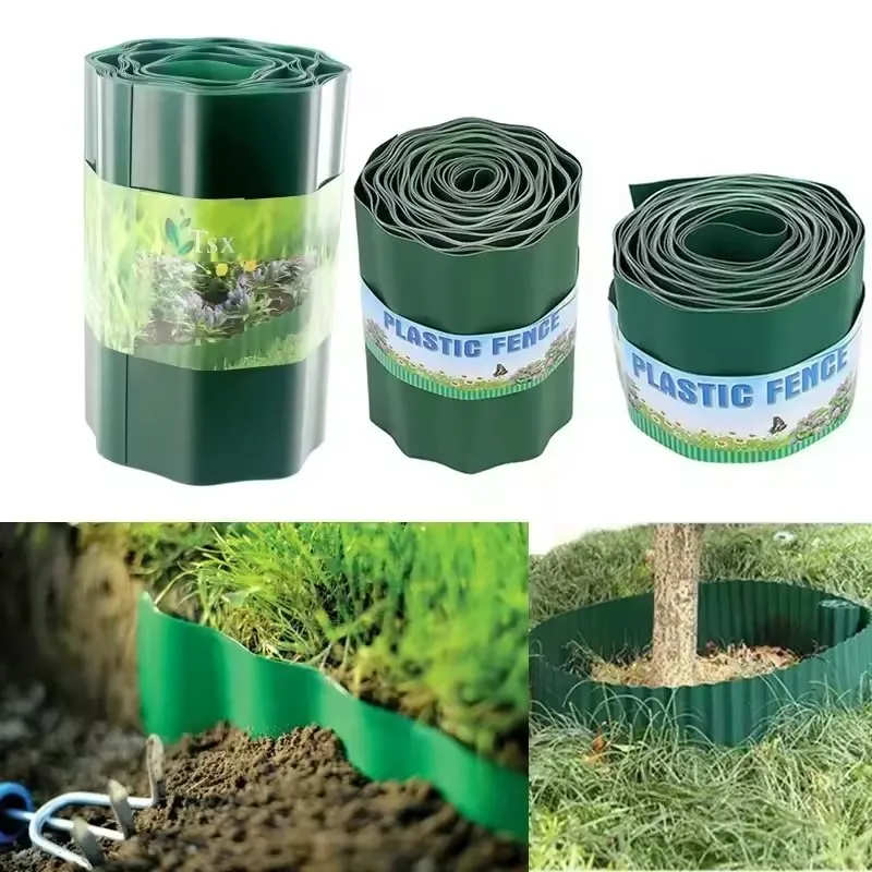 

10/15/20cm Garden Grass Lawn Edge Border Fence Path Flexible Lawn Edging Border Fence Outdoor Landscape Garden Decor