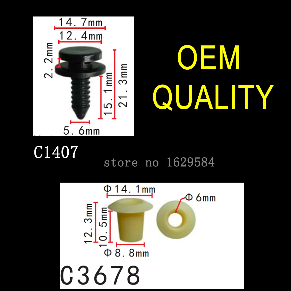 100x OEM for For VW Passat B5  Trans TRANSPORTER T5 STEP INSERT TRIM COVER CLIPS WITH GROMMETS PLASTIC FASTENERS 3B0867333