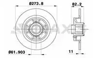 

Rear brake disc mirror for AD0003/1.6/GRAND SCENIC 1.5DCI/////