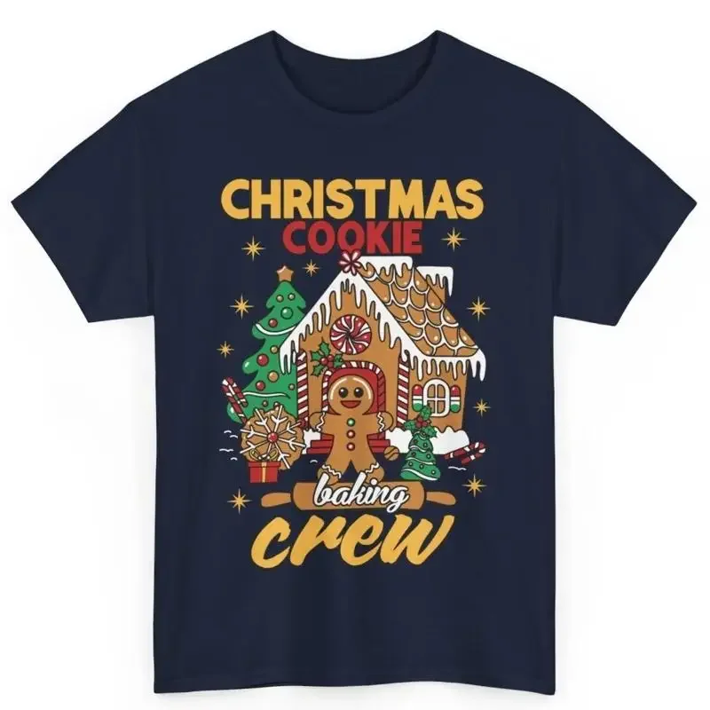 Christmas Cookie Baking Crew Bakery Lover Xmas Cotton T Shirt