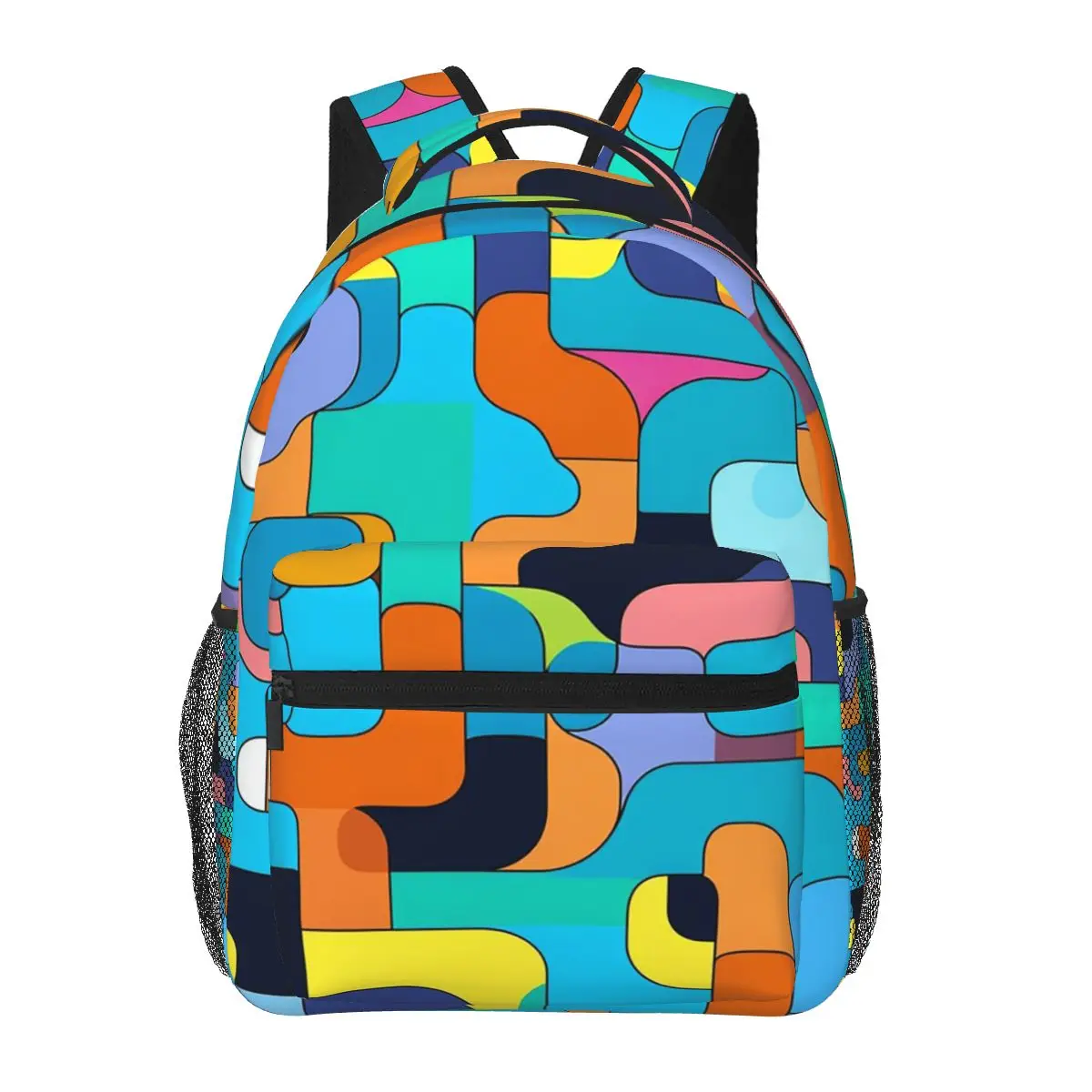 

Labyrinth Colorful Abstract Geometric Lines Student Backpack School Bag Hiking Travel Daypack for Men Women Bookbag Shoulder Bag