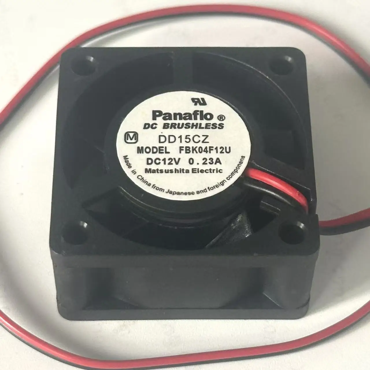 FBK04F12U DC 12V 0.23A 40x40x20mm 2-Wire Case Cooling Fan