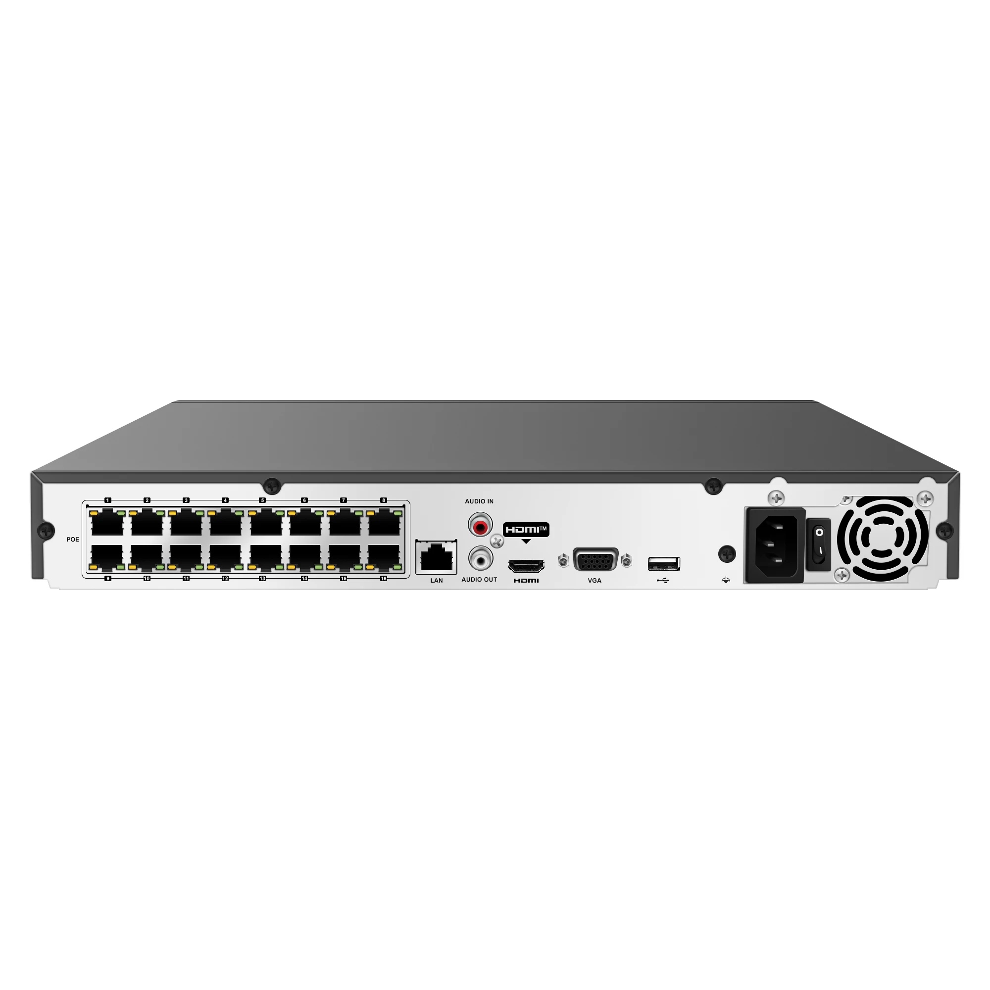 4K H.265+ 16ch inputs 160 Mbps 2 SATA interfaces Motion Detection 2.0 Support multiple VCA nvr Network Video Recorder