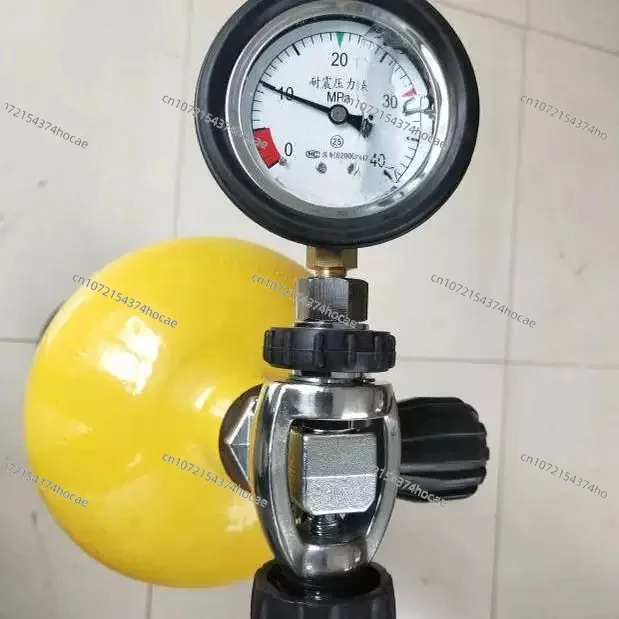 Single Pressure Gauge Aluminum Alloy Diving Cylinder Residual Pressure Meter Oxygen Tank Inflation Pressure Instrument