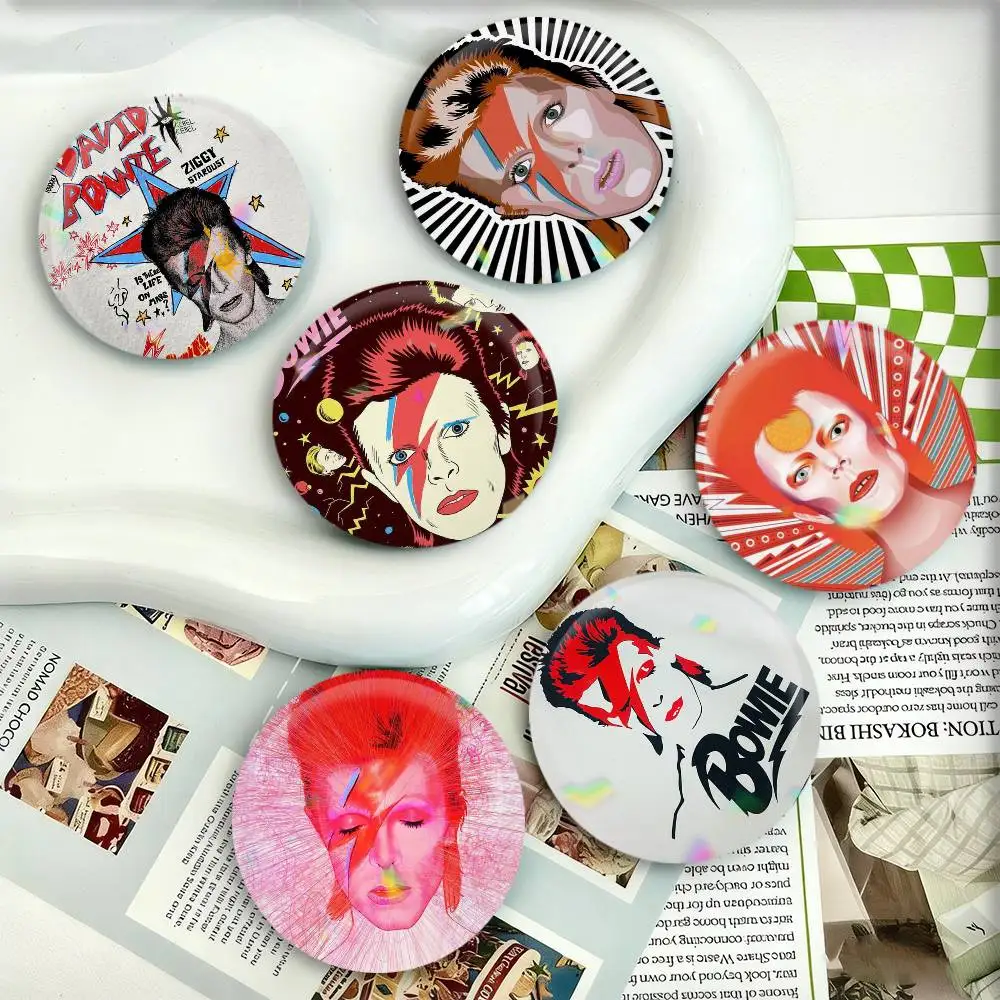 For D-DavidS B-BowieS Badges 25 32 44 58 75 mm Round Fans Collect Friends Gifts Brooch Souvenir