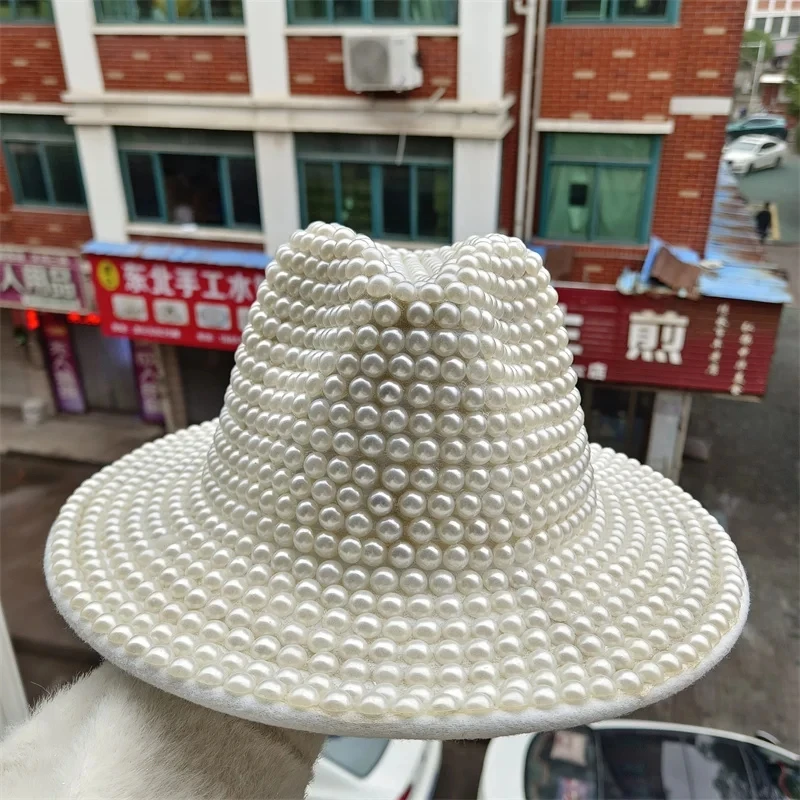 Sombrero de vaquero Fedora con diamantes de imitación para hombre, gorro de Jazz para fiesta, actuación en escenario, espectáculo femenino, evento de entretenimiento, Panamá, nuevo, 2024