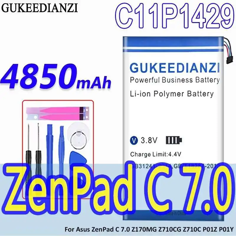 

For Asus Zenpad C 7.0 C7.0 Z170MG Z710CG Z710C P01Z P01Y Tablet Battery Premium Replacement C11p1429 Durable 4850Mah