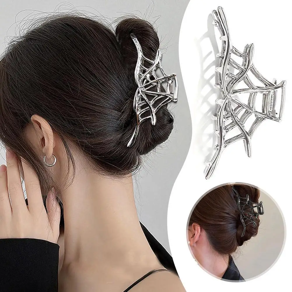 

Fashion Metal Spider Grab Hair Claw Clamp Vintage Silver Black Color Hair Clip Women Headwear Hair Accessories Gifts