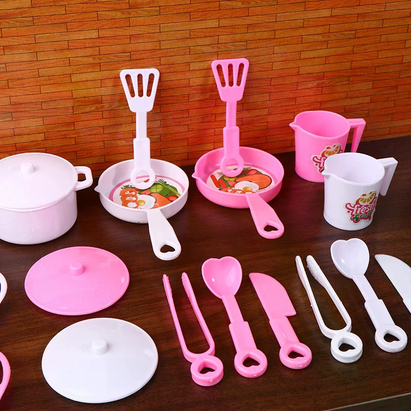 Mini Geschirr Geschirr Set Puppenhaus Simulation Topf Tablett Tasse Set Puppe Hause Küche Dekoration Pretend Spielen Spielzeug Kind Geschenke