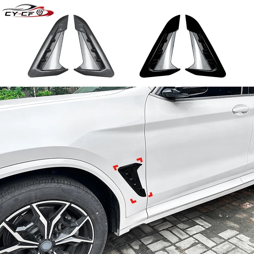 For BMW X3 G01 X4 G02 M Sport 2018 2019 2020 2021-2023+ Front Fender Side Air Vent Cover Trim Mudguard Fender Outlet Decorative