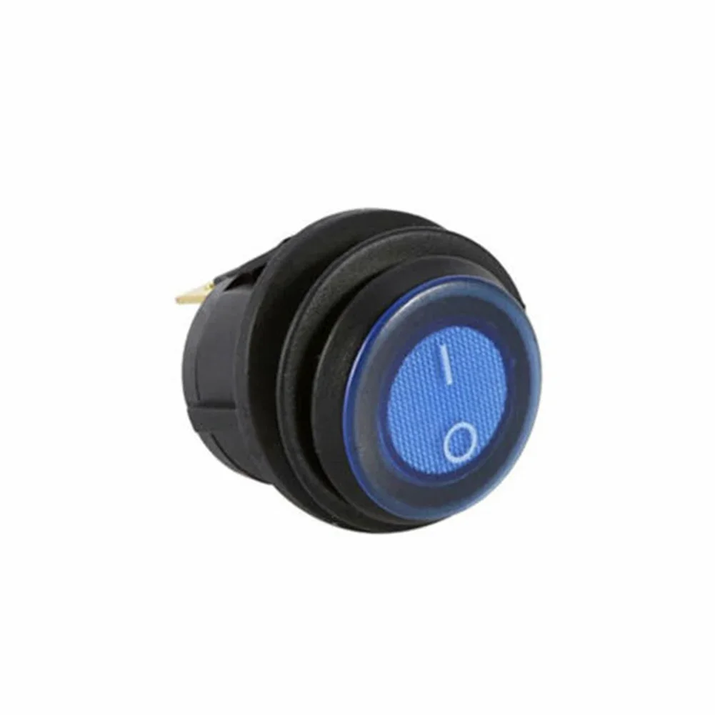 

5Pcs Car Round Rocker Dot Switches 12V ON/OFF Waterproof LED Blue Light Luminescence Toggle Switches For Car Boat Truck