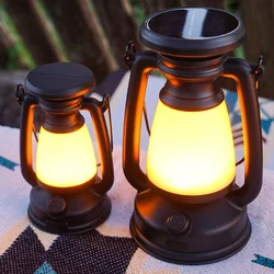 USB Rechargeable/Solar Charging Camping Light Portable Camping Lanterns 3 Lighting Modes Dimming Outdoor Hanging Tent Light