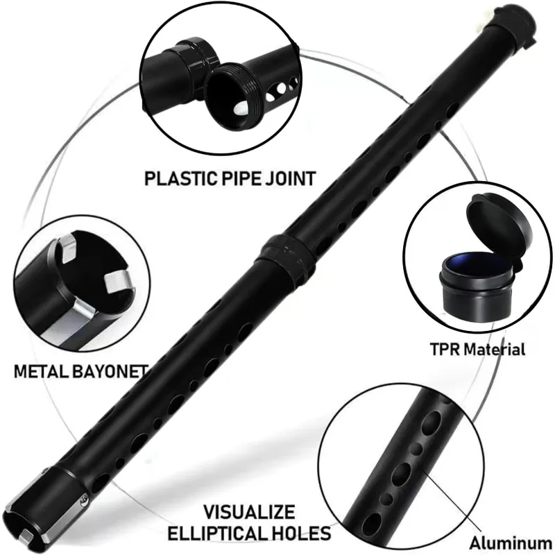 Golf Aluminum Ball Picker Tube Detachable Upper‑Lower Section Lightweight Portable Retriever Spare Accessory