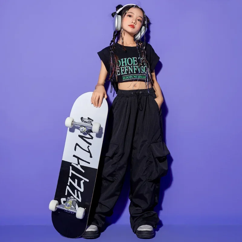 

Girls' Jazz Dance Costume Handsome Japanese Street Dance Performance Costume Set Children's Hiphop Show Stage Trend