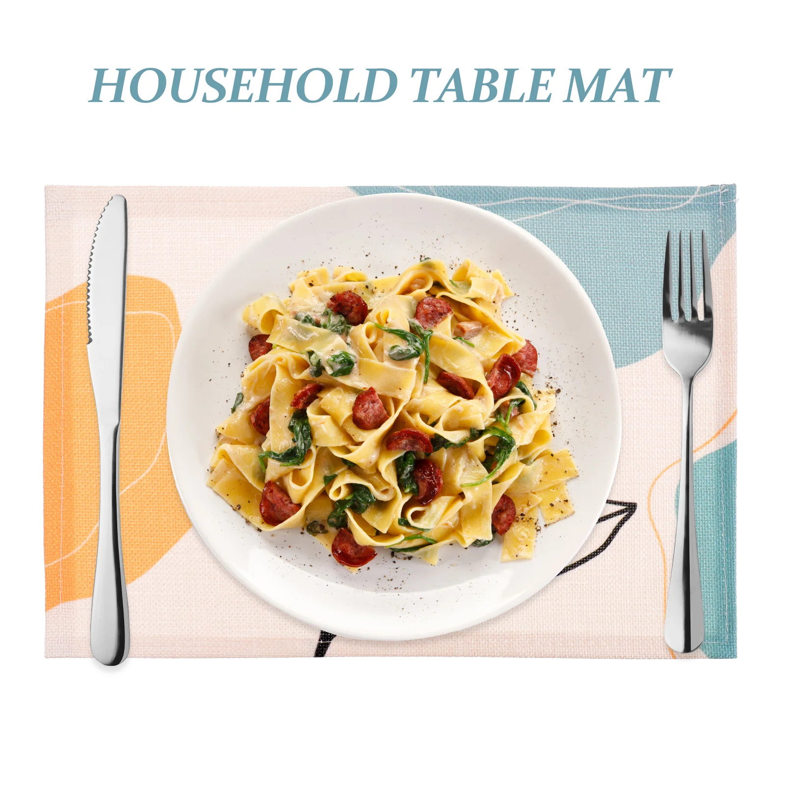 

5Pcs Premium Dining Table Placemat Nordic Style Non-Slip Washable Kitchen Mat for Bowl Cup Coaster Heat Insulation Decorative