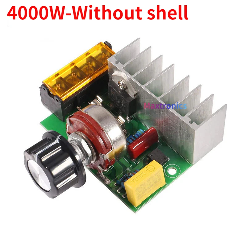 1pcs High-Power 2000W 4000W LED SCR Adjustable Motor Speed Controller Control Dimming Voltage Regulator Thermostat AC 110V-220V