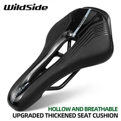 Wildside Bike Saddle Ultralight Road Bike Saddle MTB Short Nose Bicycle Seat PU Leather Hollow Prostatic Saddle Cycling Parts