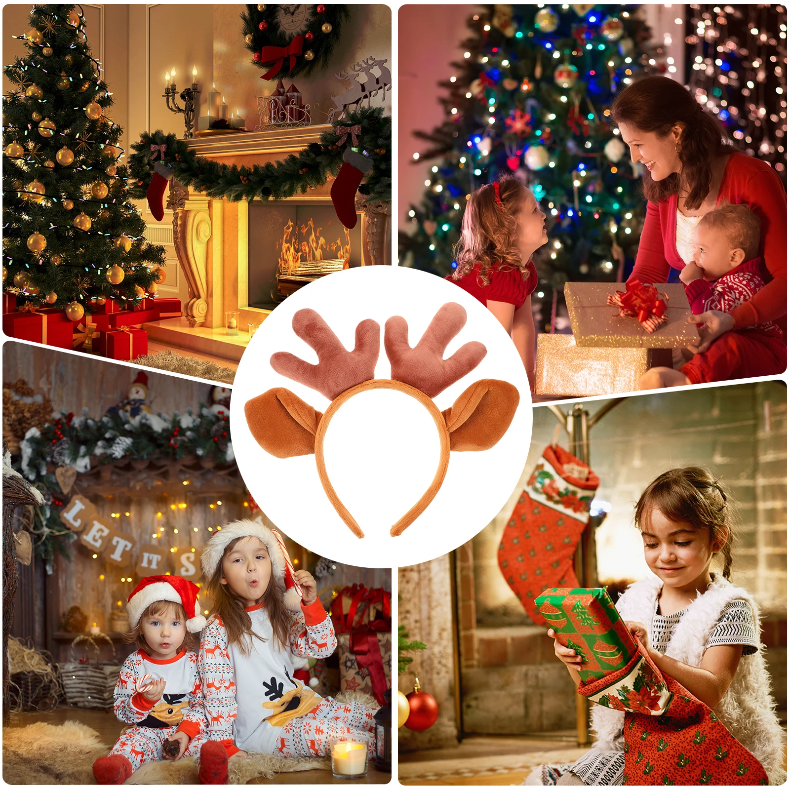 

Christmas Deer Headb Antler Headb For Women Big Ears Funny Cute Women Hairb Red Accessories for Girls Party Photo Cosplay