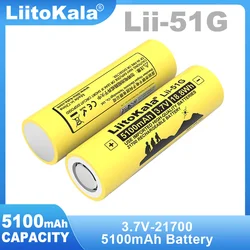 LiitoKala Lii-51G 21700 3,7 V 5100 mAh akumulator litowo-jonowy o dużej pojemności DIY 24 V 36 V 48 V 60 V pakiet akumulatorów