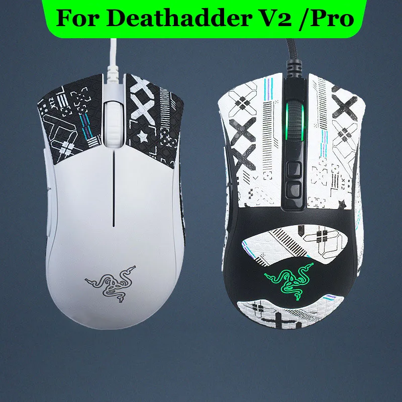 Mouse Skates Sweat Resistant Pads Anti-slip Grip Tape for Razer Deathadder V2/ Pro/ Essential Mouse