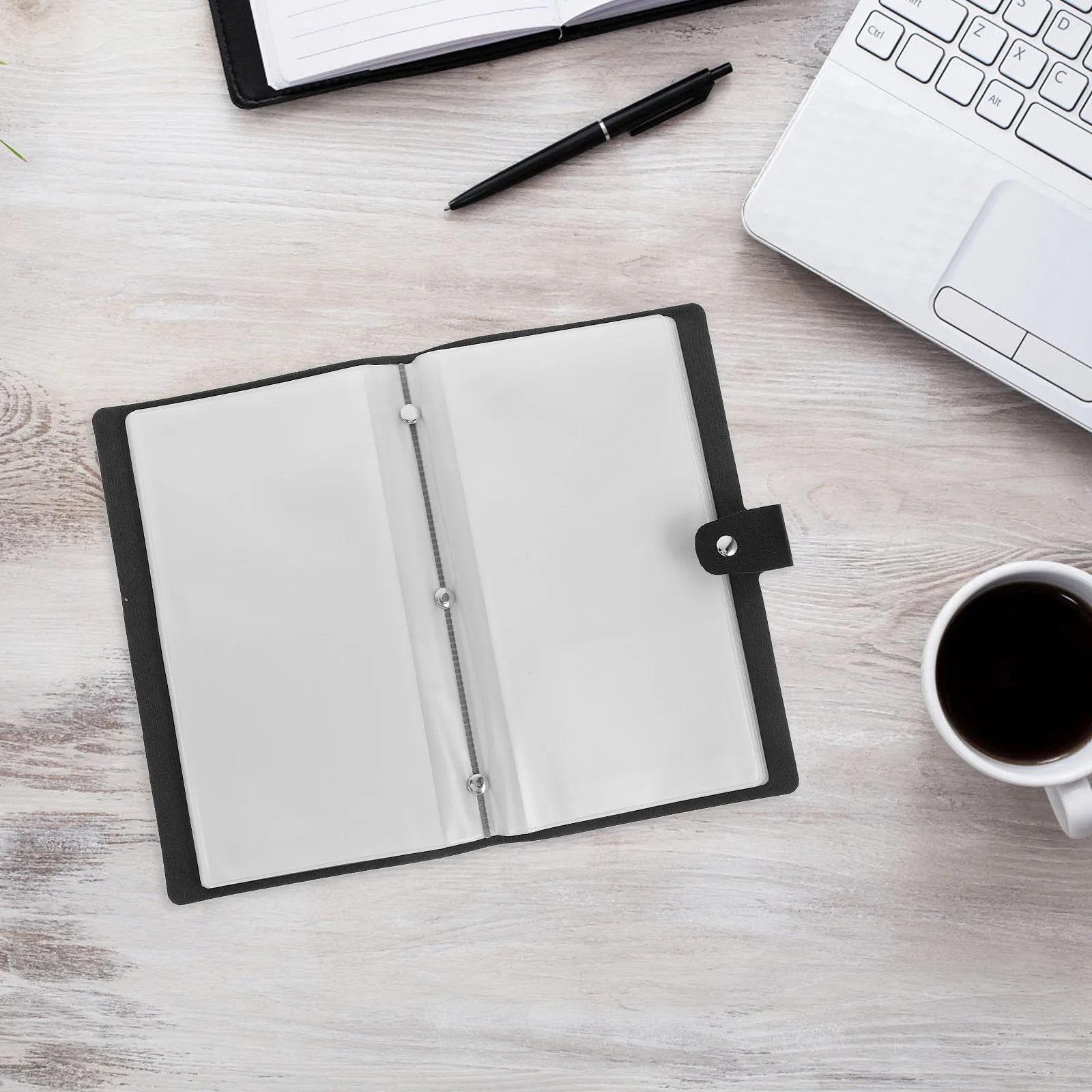 Invoice Storage Book Pu Waterproof Portable Bill Album For Office Business File Organizer Thick Document Holder Multi-Function