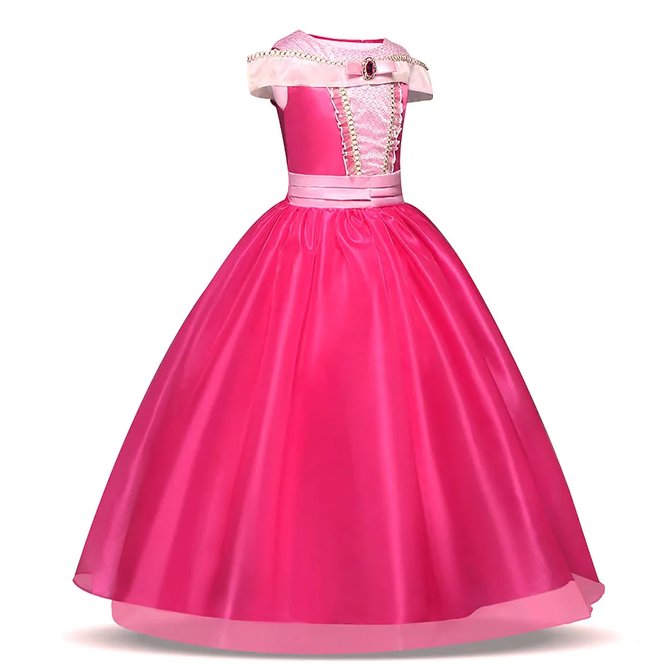 Dziewczęca Aurora Princess Dress Kids boże narodzenie Cosplay kostium dla dzieci karnawał urodziny ubrania imprezowe akcesoria