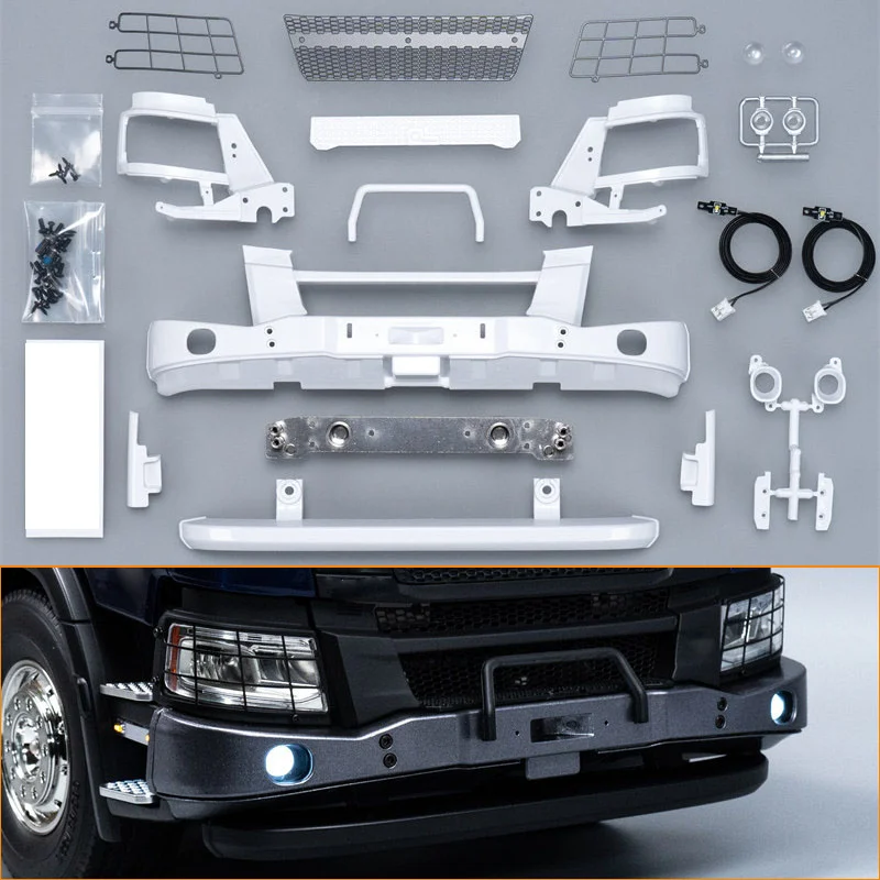 JUWUBA RC Dump Truck XT Lower Bumper Parts for 1/14 Tamiya for SCANIA 770S 6X4 56368 Car upgrade Accessories
