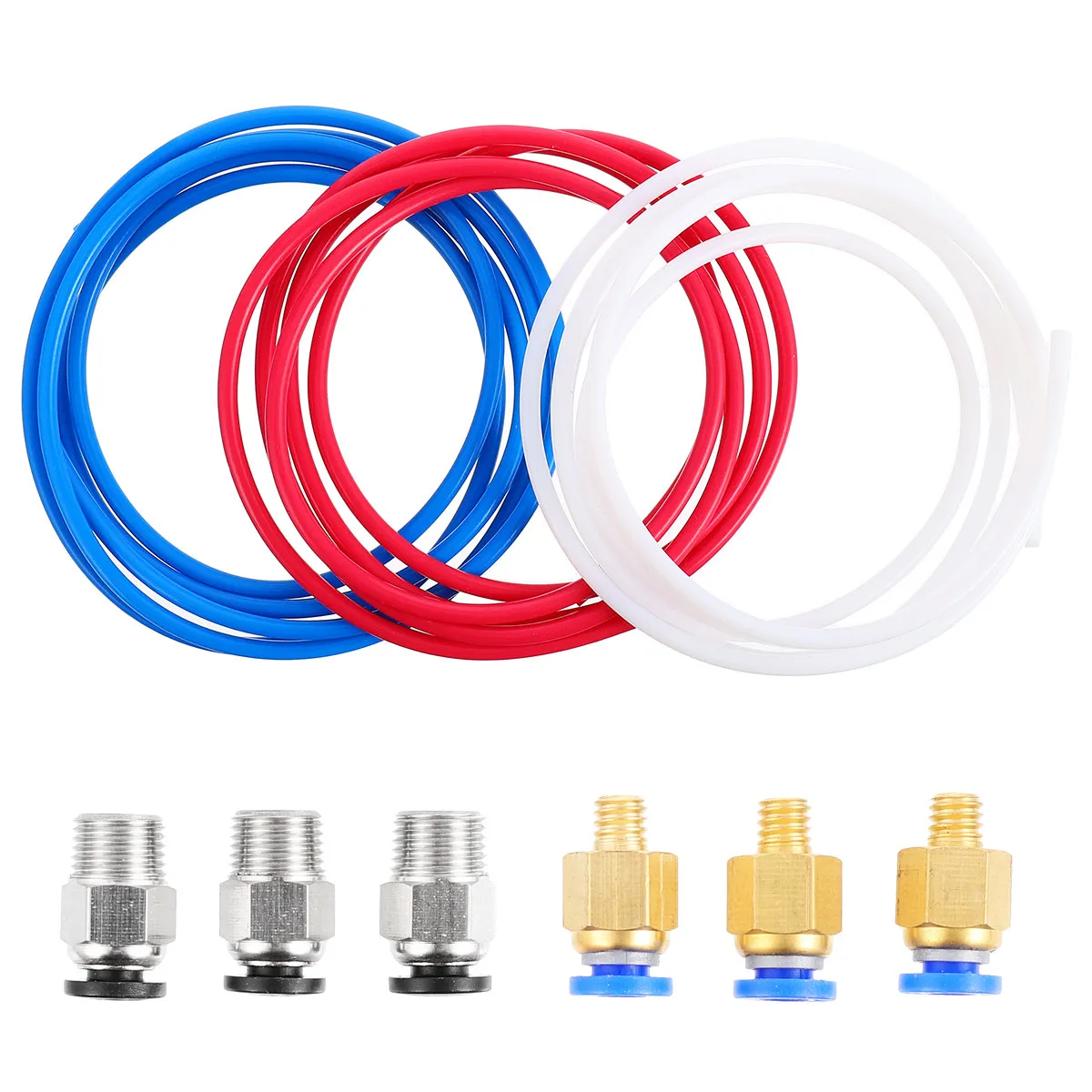 

Набор из 9 прочных коррозионностойких фитингов из ПТФЭ для 3D-принтеров, высокопрочные соединители, аксессуары для 3D-принтеров