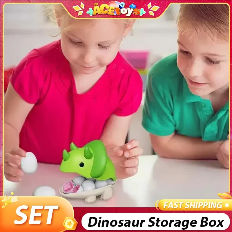 Boîte de rangement multifonctionnelle de dinosaure, jouets éducatifs portables en forme de couleur, correspondance cognitive, pour enfants