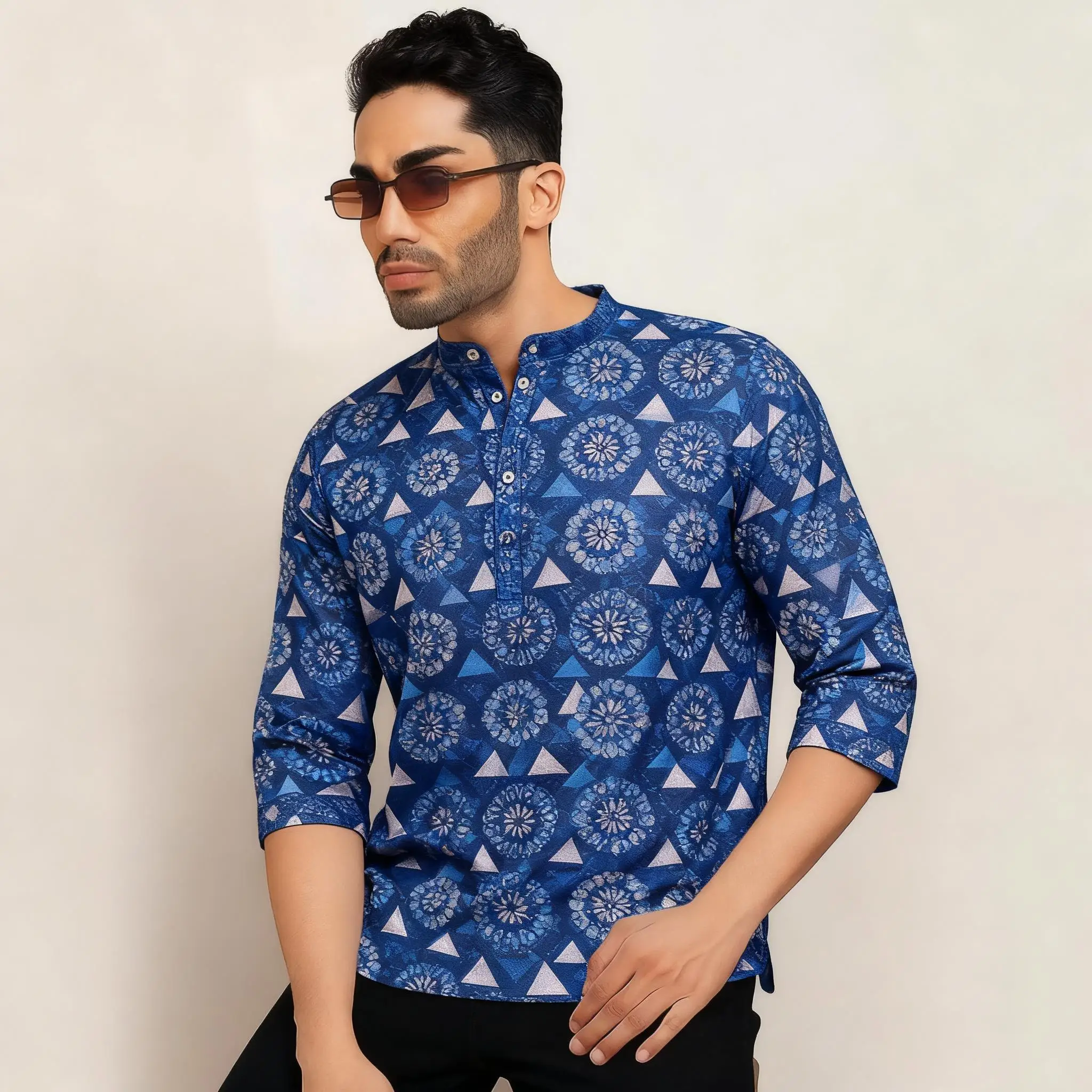 الرجال المسلمين الإسلامية العربية المرقعة مخطط التطريز عيد قميص مسلم جوبا عبايات فضفاضة غير رسمية 2026 Ropa Musulmana Hombre #3