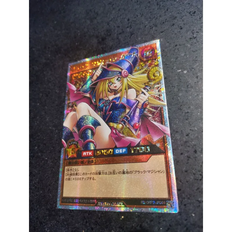 Yu Gi Oh Dark Magician Girl Kurikara Divincarnate Self Made Refraction Flash Card Anime Classics Game Collection Cards Toy Gift