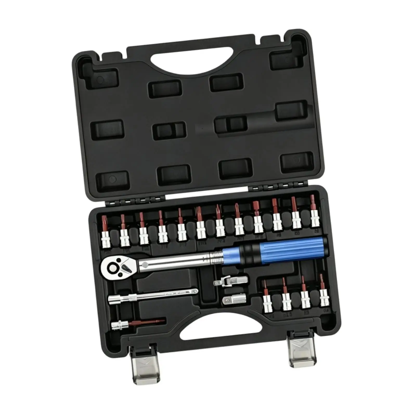1/4inch Drive Torque Wrench Set Multifunctional Bicycle Repair Tool Easy to Install Accessory 2-24N.M Bicycle Torque Wrench