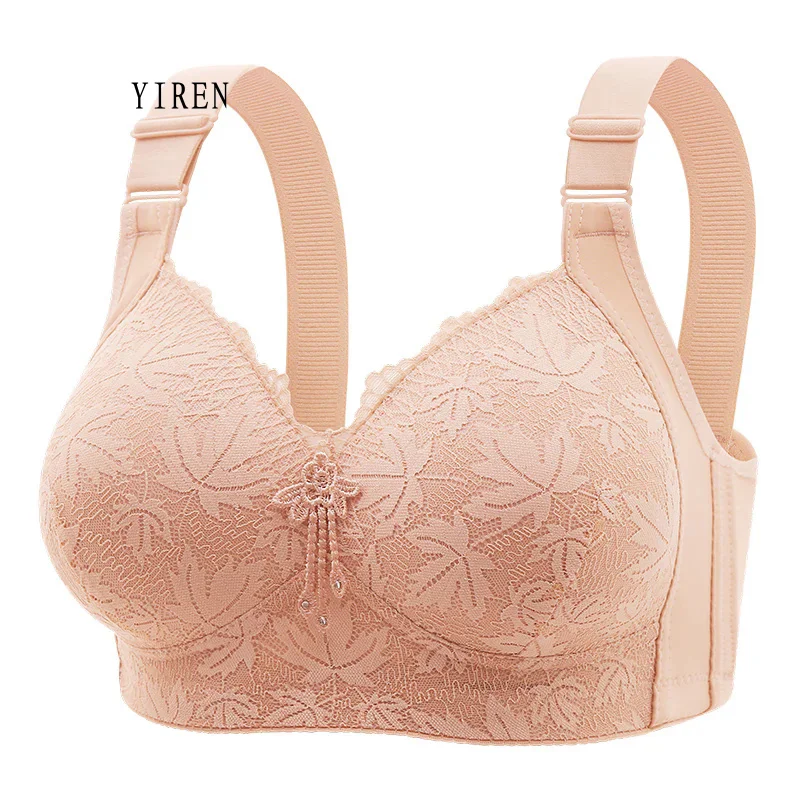 Thin and Large-sized Women's Bra With Four Breasted Buttons and No Steel Rings To Prevent Sagging Comfortable  Breathable Bra