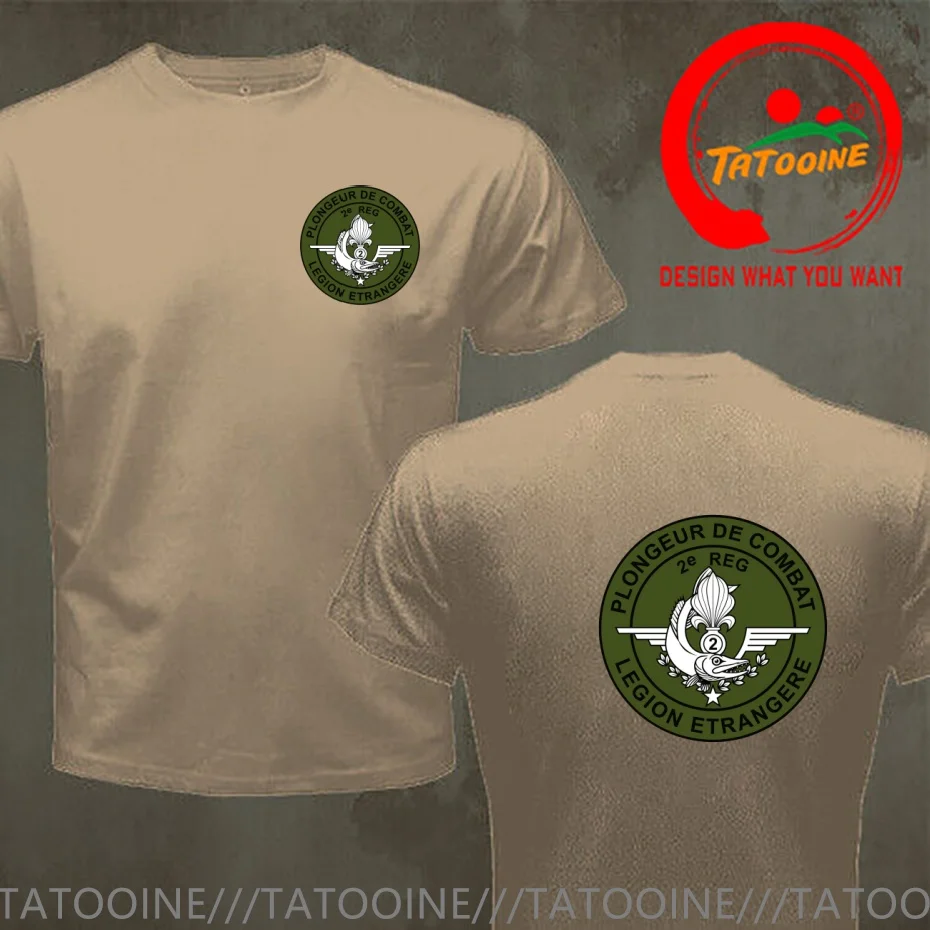 Funny DesignFrench Foreign Legion Combat Diver Shirt Men Fashion Trendy Casual Clothing Stylish Tops Tee Shirt Leisure Tshirt