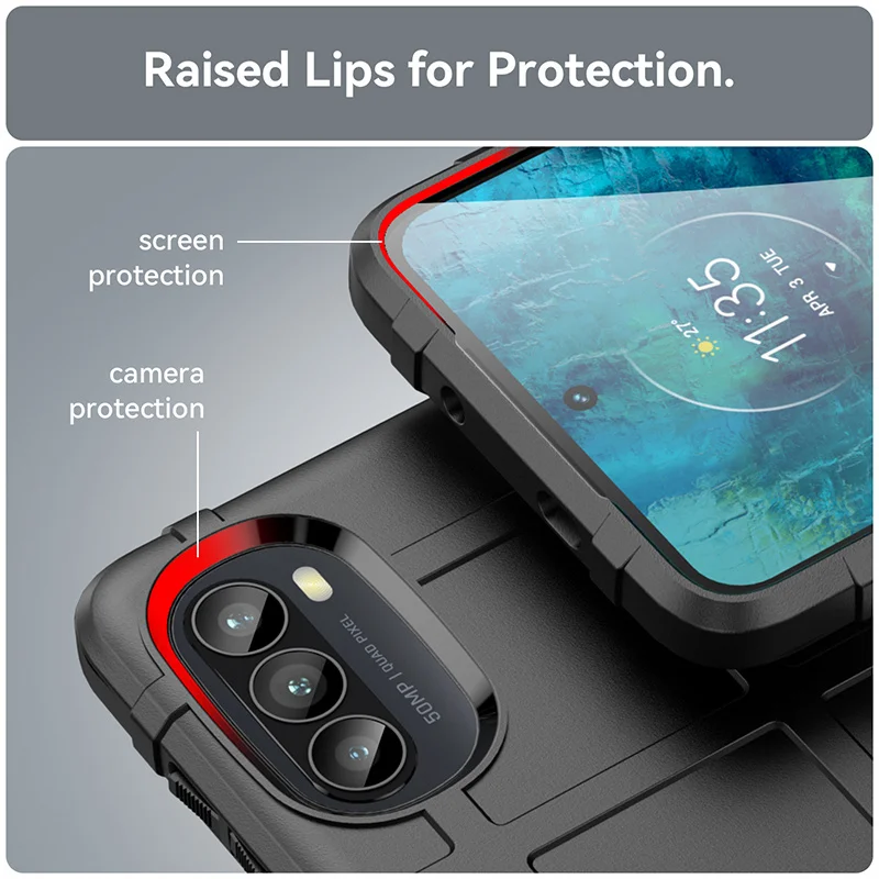 For Motorola Moto G72 G62 G42 G52 G82 G71S G32 G22 Case Capa Thick Solid Soft Rubber Rough Armor Tactical reinforcted Back Cover