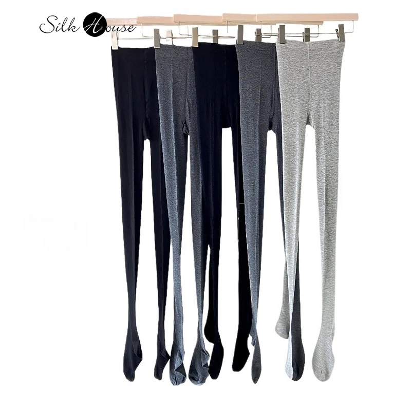 Women's Autumn and Winter New Unbreakable Pantyhose with Right Angled Three-dimensional Heel and Warm Silk Wool Pantyhose