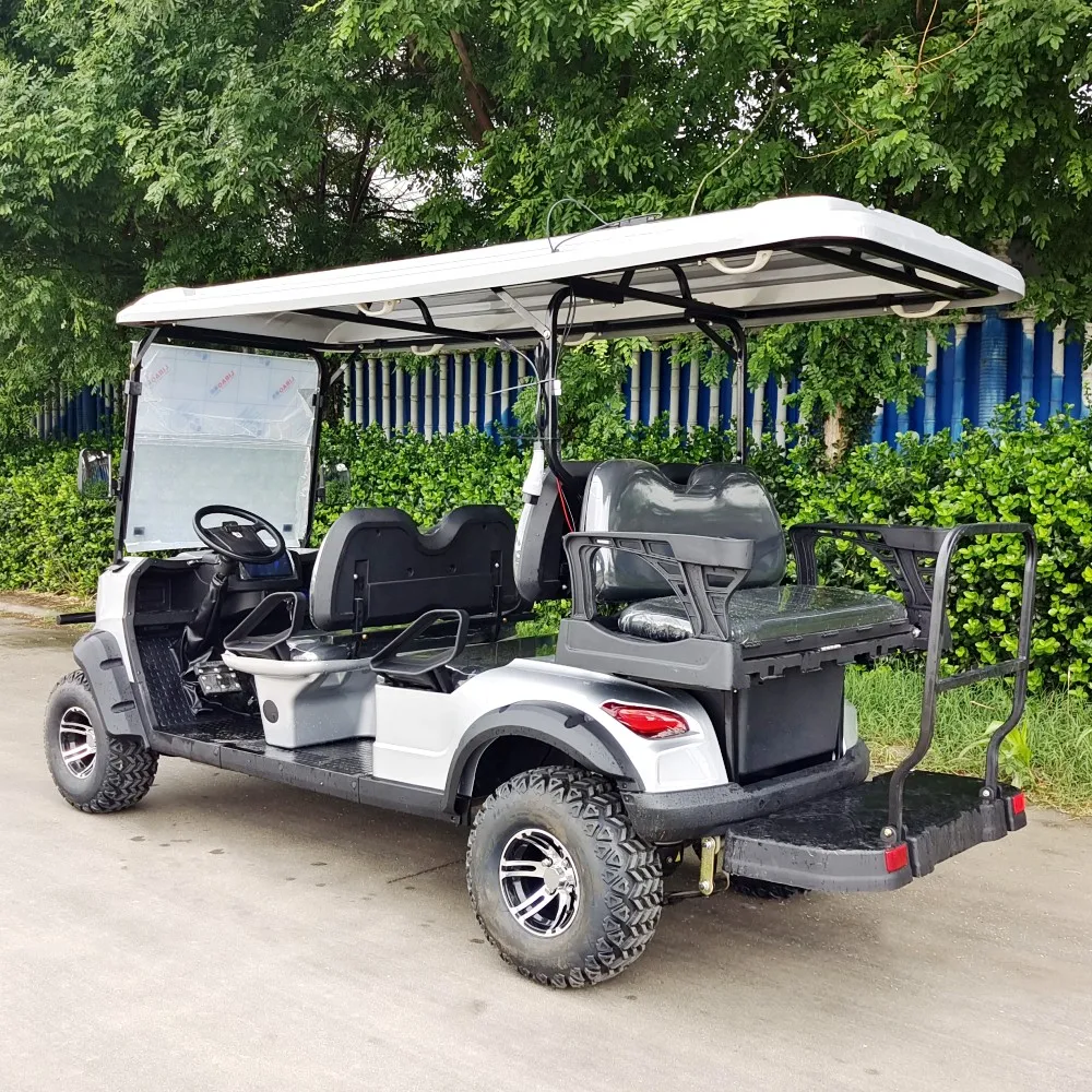 Hot-Selling Golf Cart 48V 60V 72V Battery 2 4 6 8 10 Seat 4000W 5000W Motor Electric Golf Car Suitable With Solar Panel