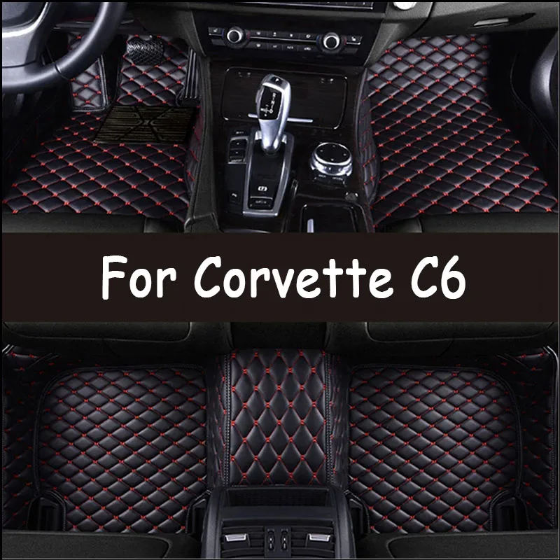 

Автомобильные коврики на заказ для Corvette C6 2005 2006 2007 2008 2009 2010 2011 Авто Роскошные кожаные мужские и женские полные покрытия