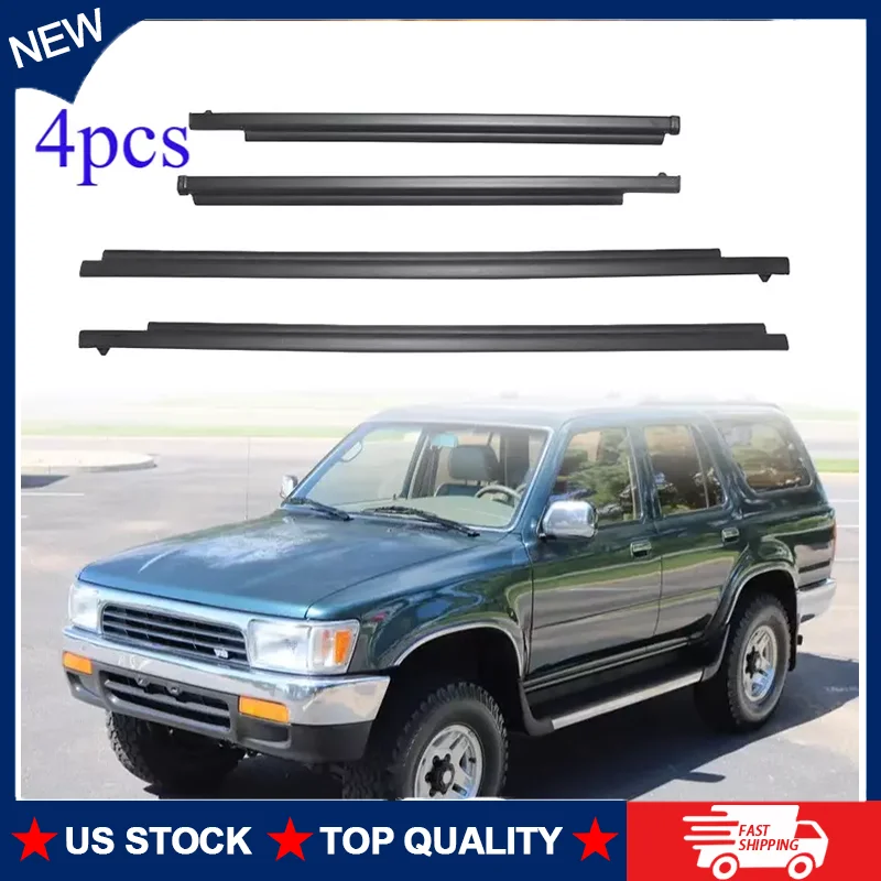 

Door Glass Outer Molding Weatherstrip Door Seal Belt Moldings Kit 68161-35010 For Toyota 4Runner 1995-2002 68162-35010