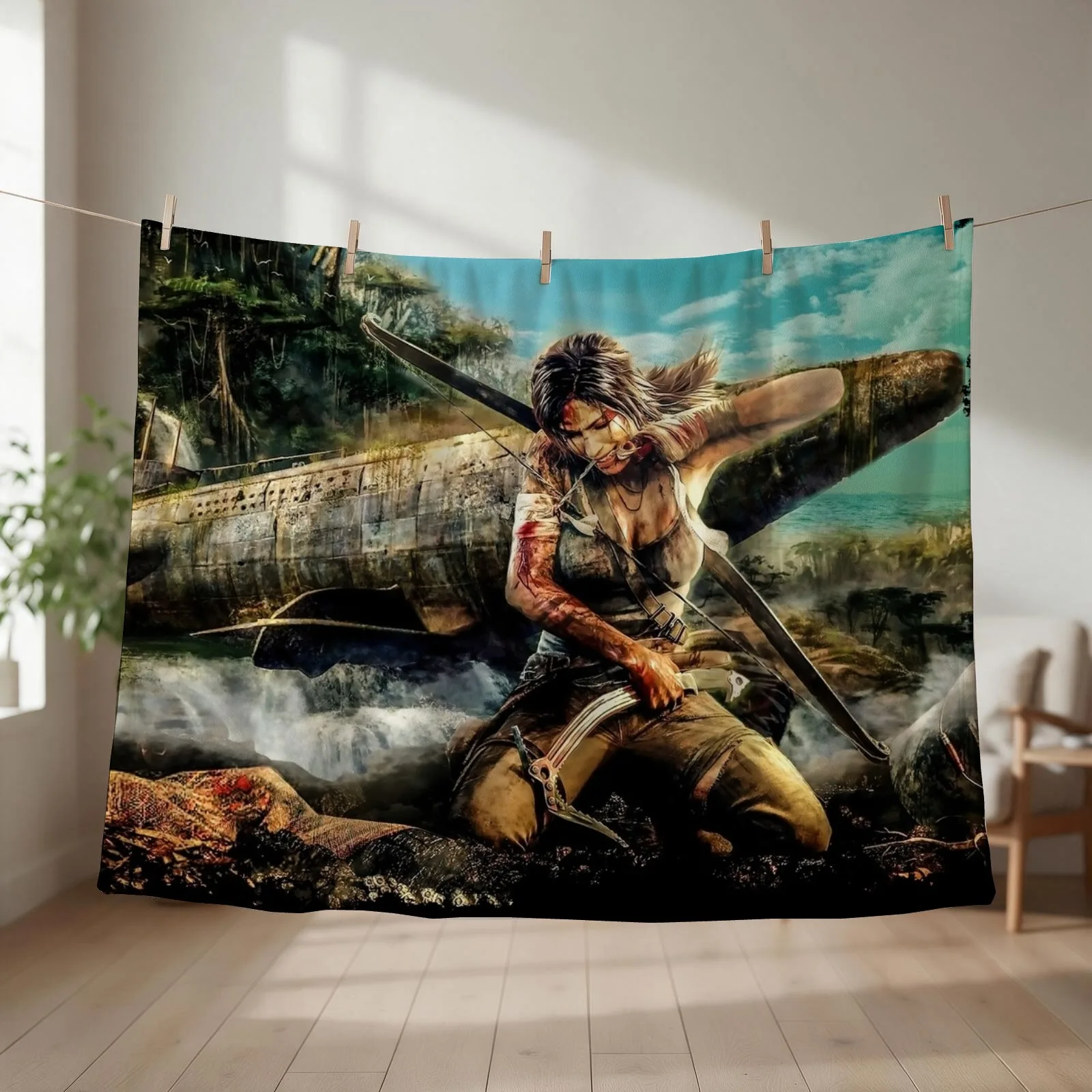 Lara Croft Tomb Raider 8K Throw Blanket Luxury Thicken Weighted Luxury St Soft Blankets