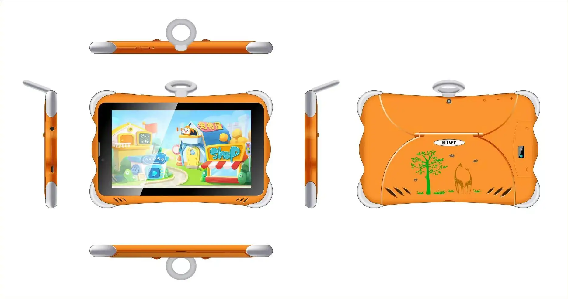 Export 7inch Kids Tablet Pc Android 2SIM 7 inch 1+8G Android tablet PC 3G call +WiFi Children's toy + Android tablet