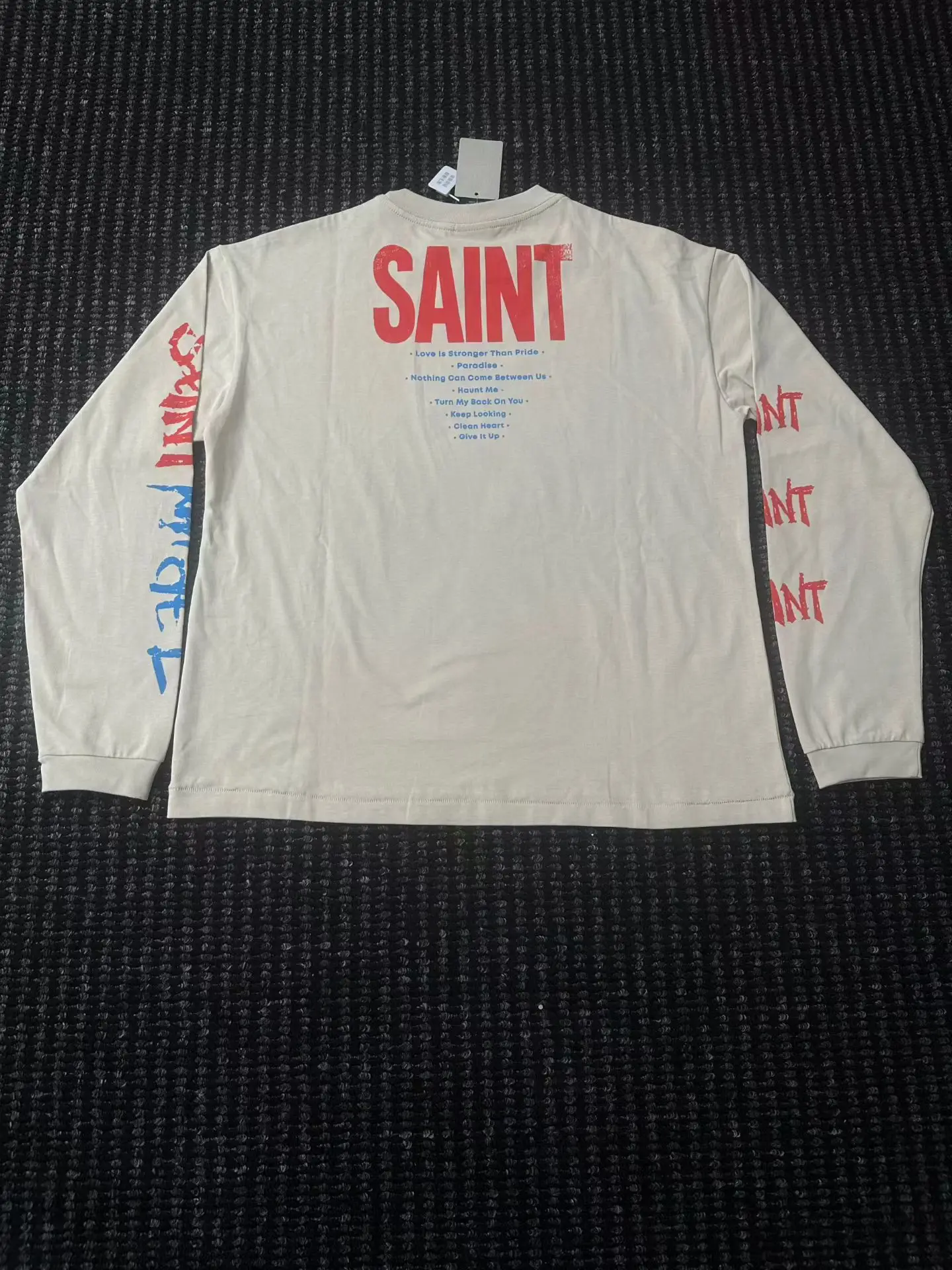 26ss Saint Portrait Square Print Long Sleeve T Shirt Men Women High Quality Tee Tops T-Shirts