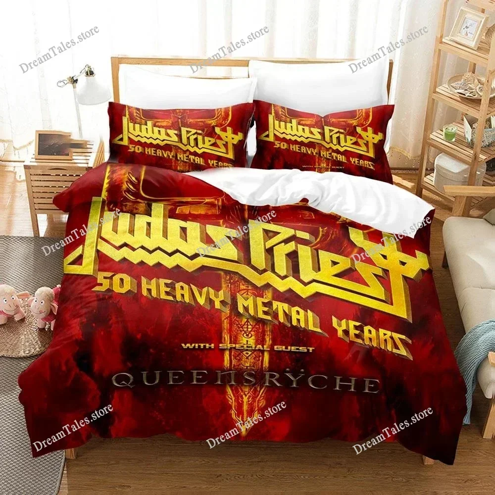Judas Priest Bedding Set Duvet Cover 3d Bedding Fashion Design Decoration King Duvet Cover Set Double Bed Set Bedding Sets741